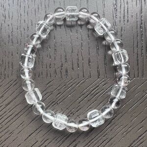 Clear quartz cube bracelet SIZE 6.75’